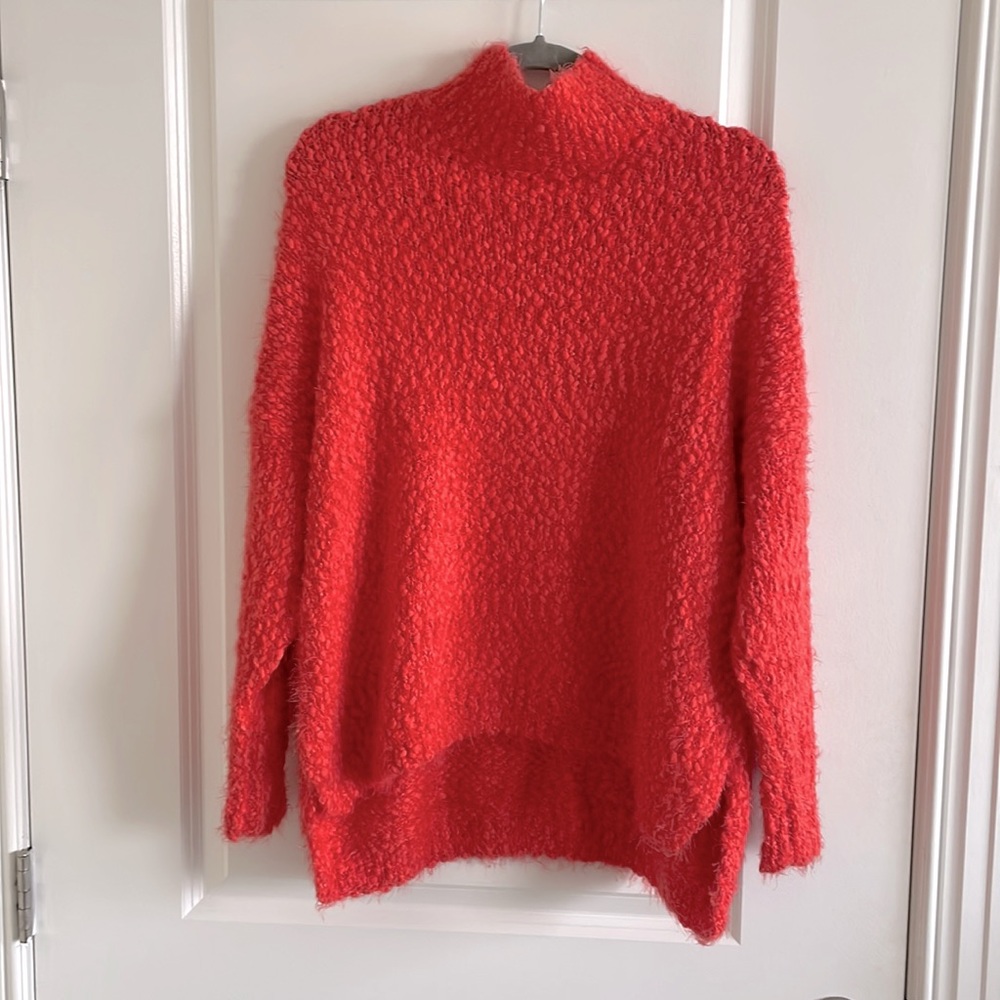 Eyelash turtleneck sweater